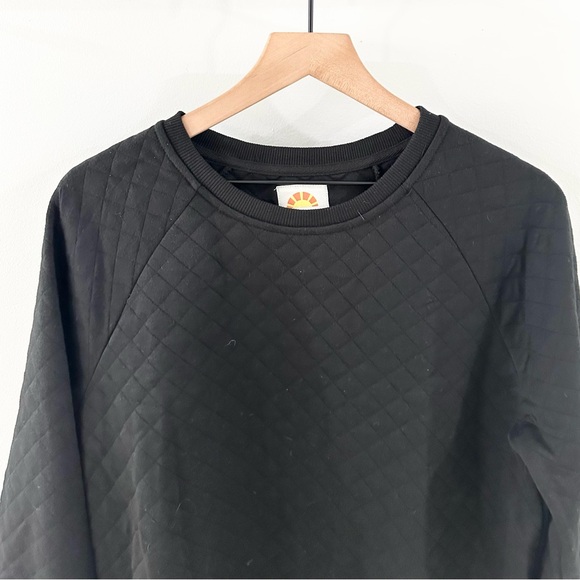 C&C California Quilted Izzy Sweatshirt Black Size Medium - Picture 3 of 6